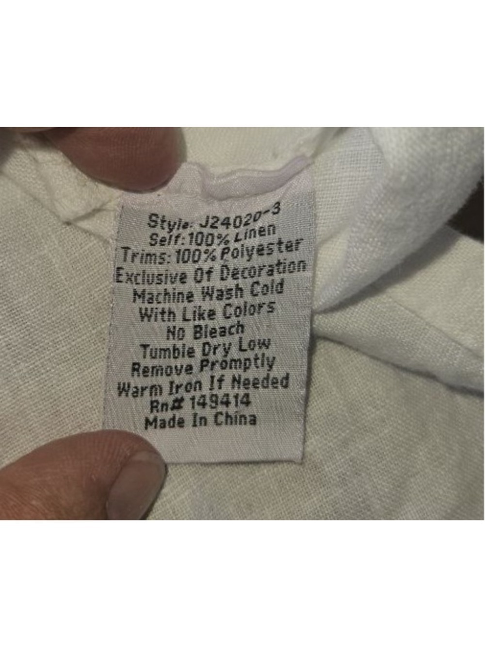 Johnny Was Verena Linen Easy Yoke Tunic Size M - Picture 5 of 7